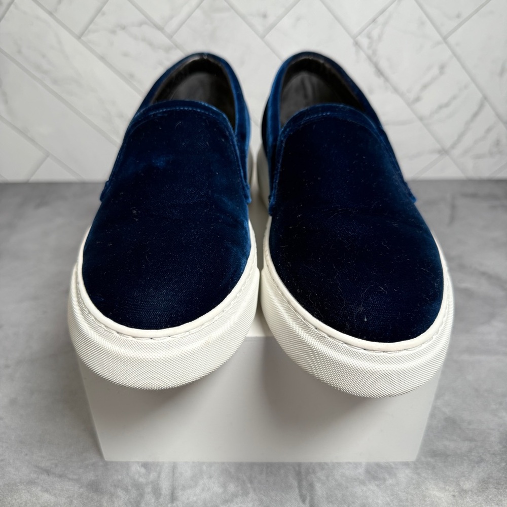 M. Gemi Blue Sneakers Slip-On Velvet